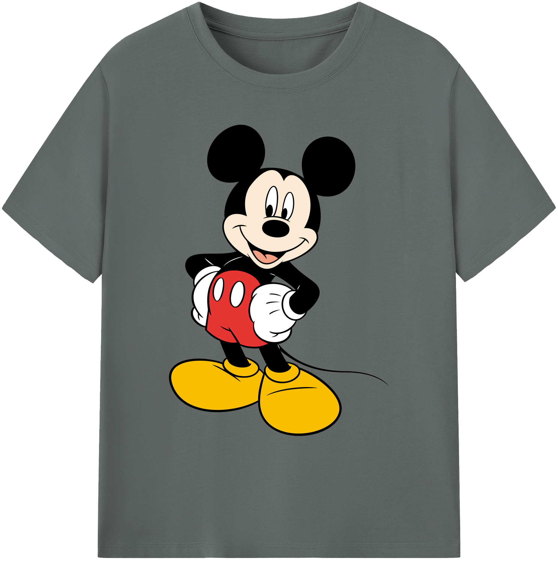 ミッキーマウス Mickey Mouse 綿100％ メンズ半袖Tシャツ｜肌触りやわらか＆通気性